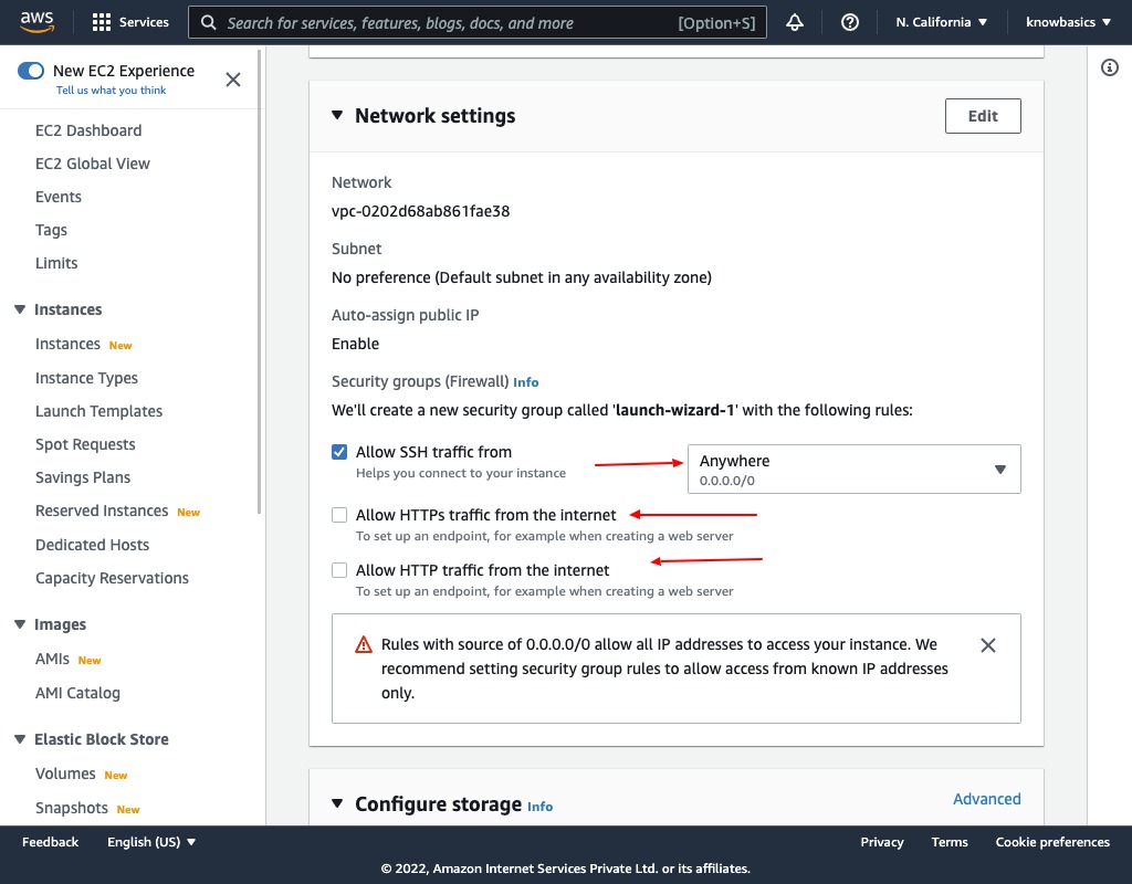 Network settings